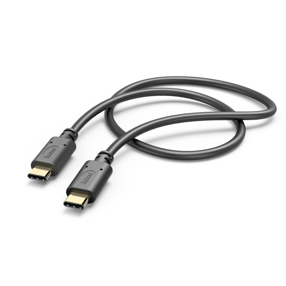 Hama Ladekabel, USB-C - USB-C, 1 m, Schwarz