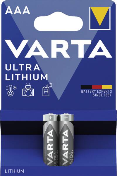 Lithium Batterien /Mignon-Batterie (AAA), Lithium, 1,5 Volt Spannung (2er)