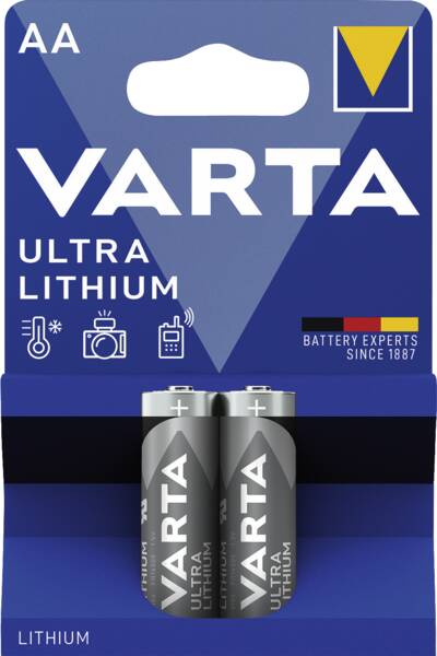 Lithium Batterien /Mignon-Batterie (AA), Lithium, 1,5 Volt Spannung (2er)