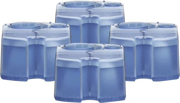 Braun 3-in-1 ShaverCare Reinigungskartuschen für Reinigungsstationen, Hygienische Reinigung, 4er Pack