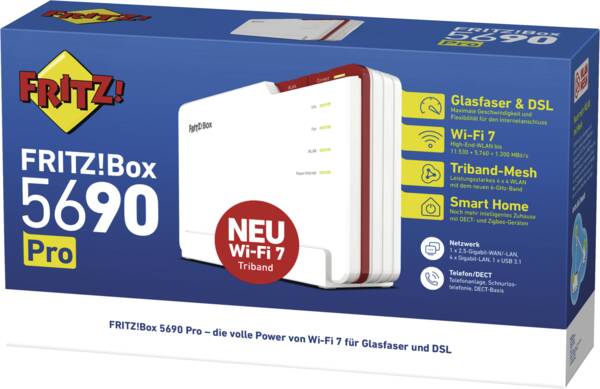 FRITZ!Box 5690 Pro, mit FRITZ!SFP AON und FRITZ!SFP GPON