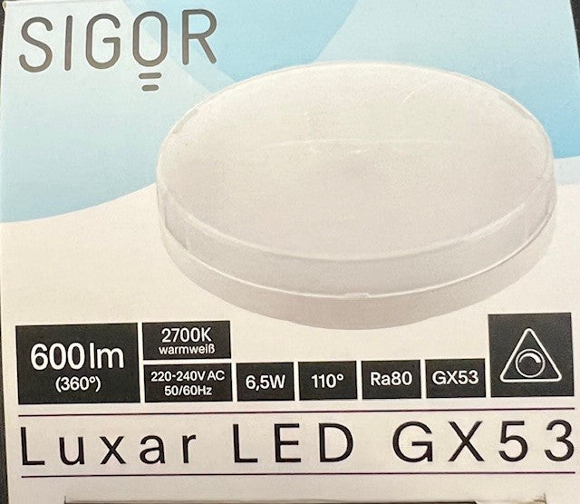 SIGOR LUXAR Micro GX53 6,5W 2700K 600lm