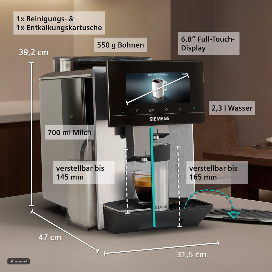 Siemens EQ.900 TQ927FZ3 plus iAroma edelstahl