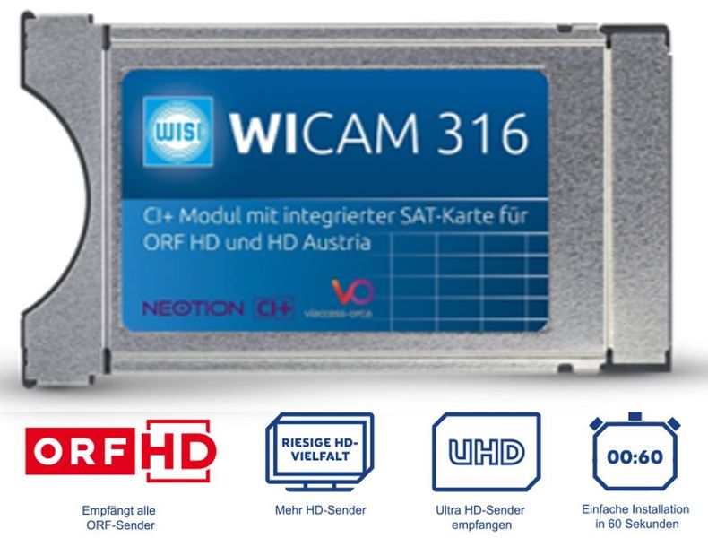 WISI CI+ Cardless Sat-Modul für ORF HD und HD-Austria