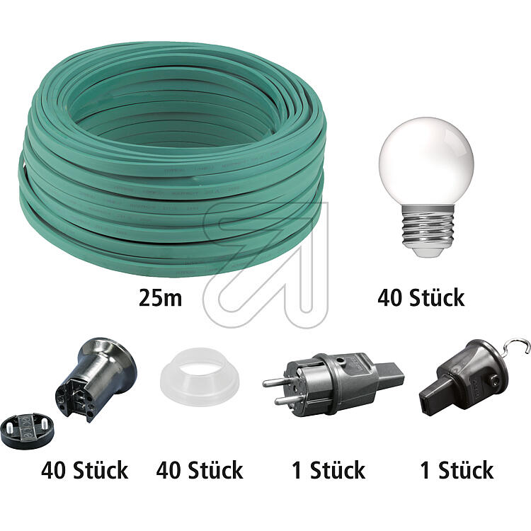 Illu-Ketten-Sets mit LED-Dekolampe 40 flg.(Lichterketten-Satz)