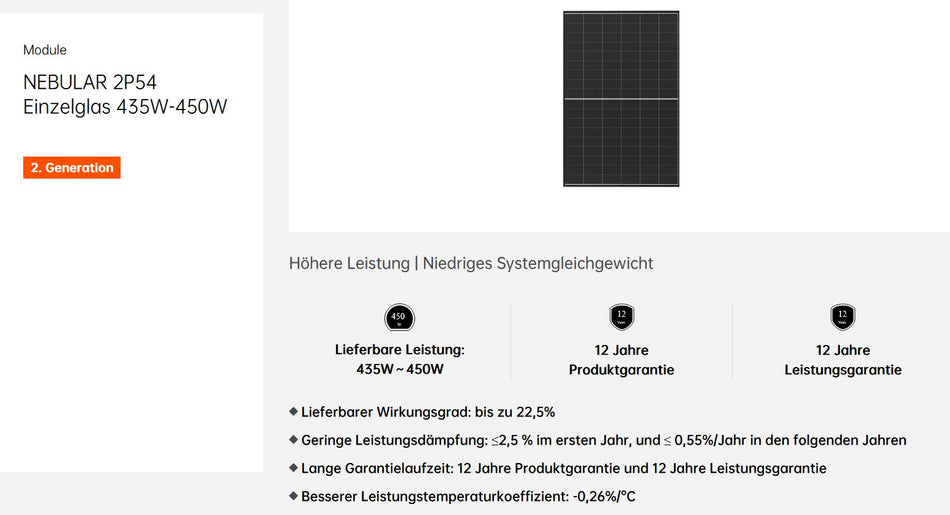 AIKO Solar A445-MAH54Tm Nebular Series 2P PV-Module 445Wp
