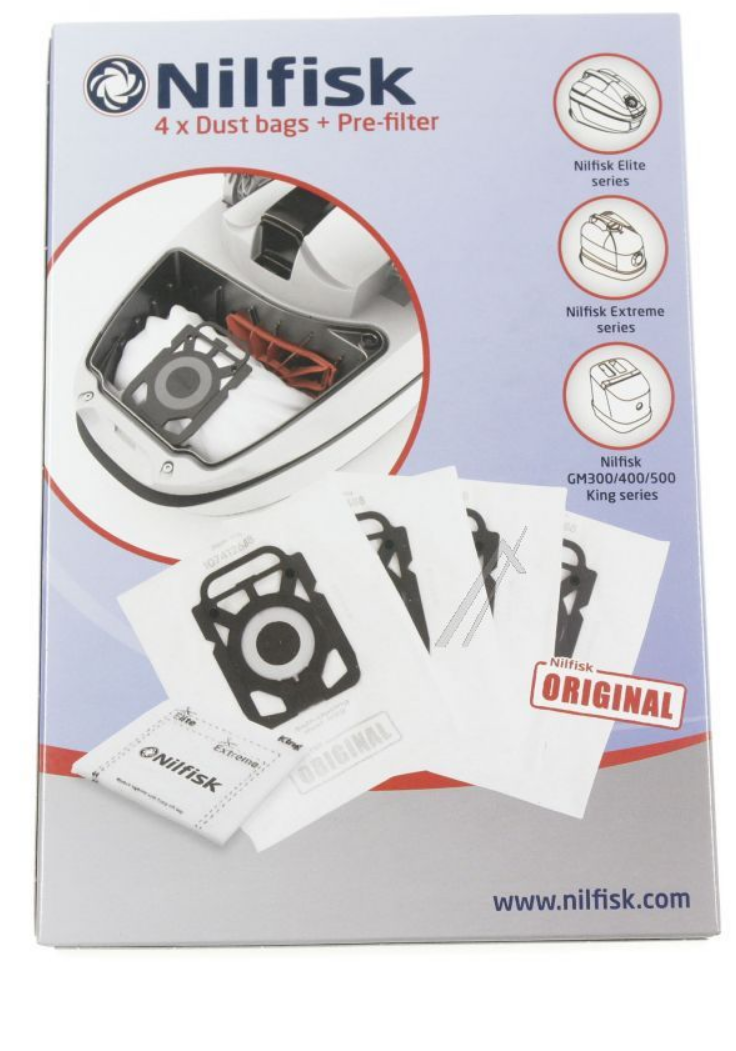 107412688 Nilfisk Staubbeutel für Elite Extreme, King und GM200-500 Serie