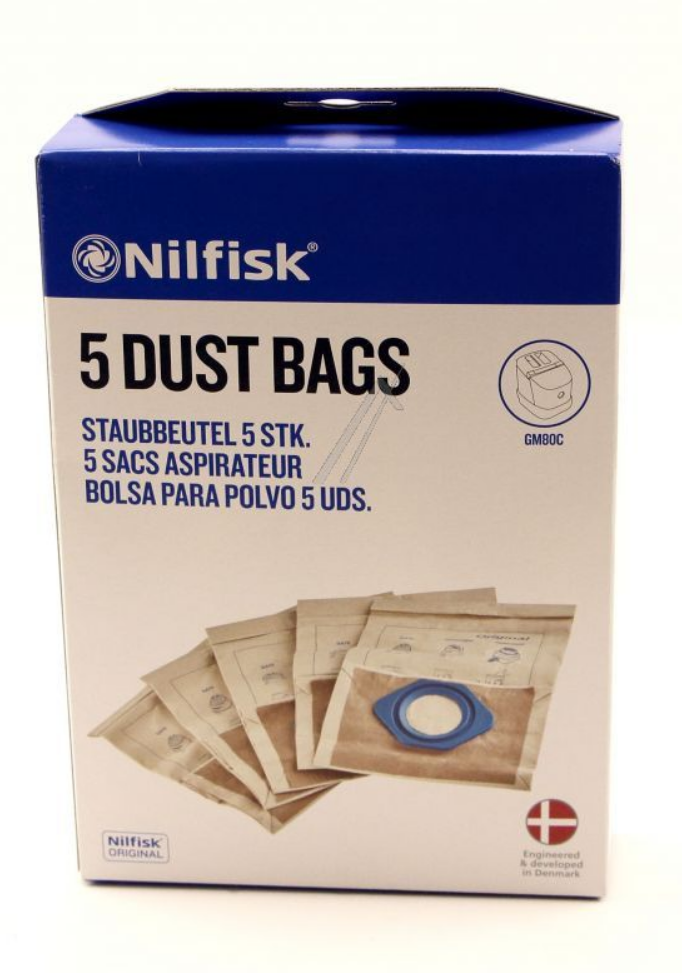 Nilfisk Staubbeutel für GM80C  5 Stück