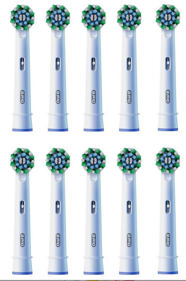 Oral-B CrossAction weiß 8+2 Ersatzbürste, 10 Stück