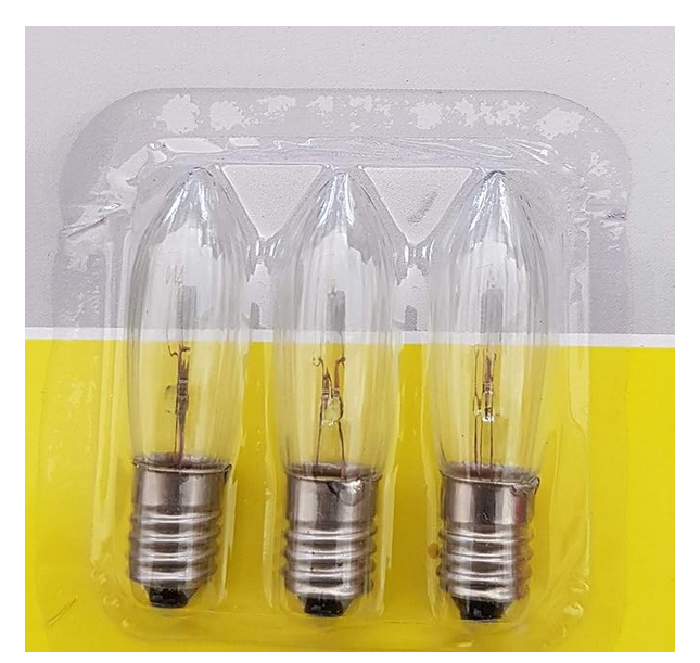 EGB Topkerzen 34V/3W E10 klar voll geriffelt (3er Pack )