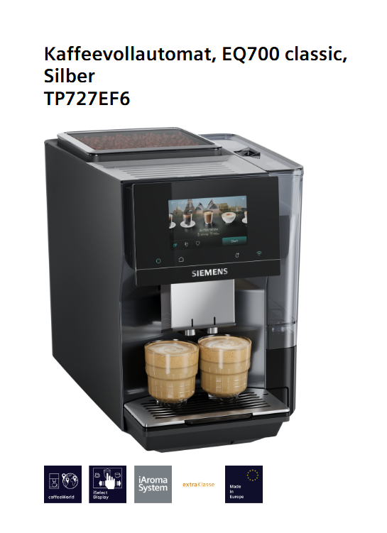 Siemens EQ.700 TP727EF6 iAroma