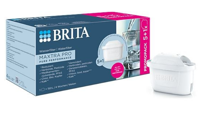 Brita Maxtra Pro Pure Performance All-In-1 Filterkartusche, 6 Stück (5+1)