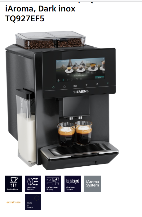 Siemens EQ.900 TQ927EF5 iAroma dark inox
