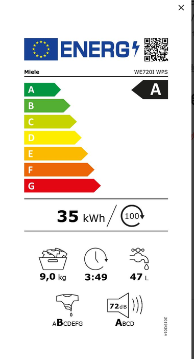 Miele W2 Excellence WE720I WPS Frontlader