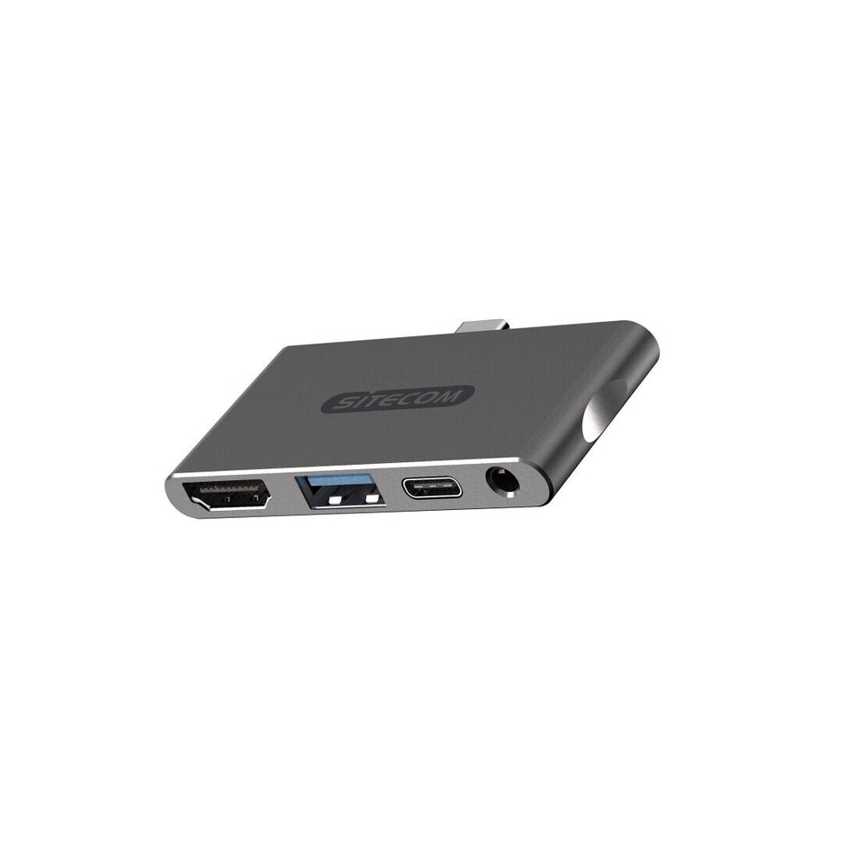 Sitecom Mobile Adapter "CN-392", USB-C3.1-Steck. a. Multi-Buchse,100W USB-C